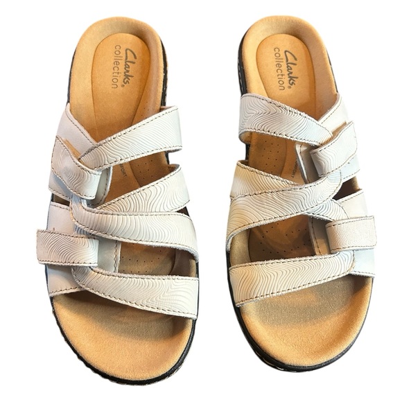 Clark’s Merliah Karli White Sandal Size 9 Wide Width - Picture 2 of 9